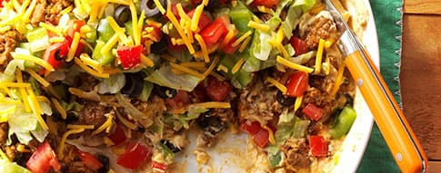 Ground Beef Taco Dip Recipe recipe preview