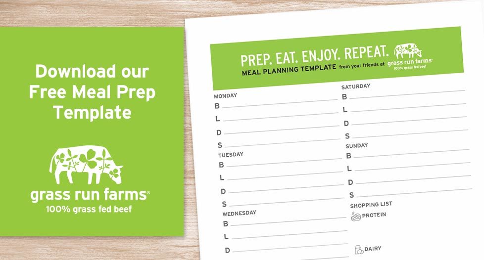 Download our Free Meal Prep Template