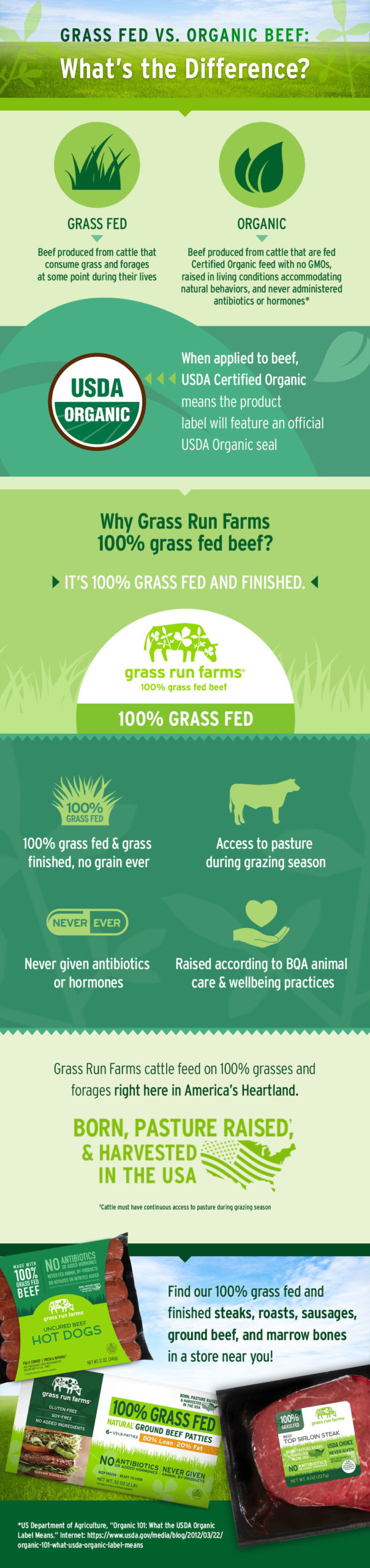 Grass Fed vs Organic Beef Infographic