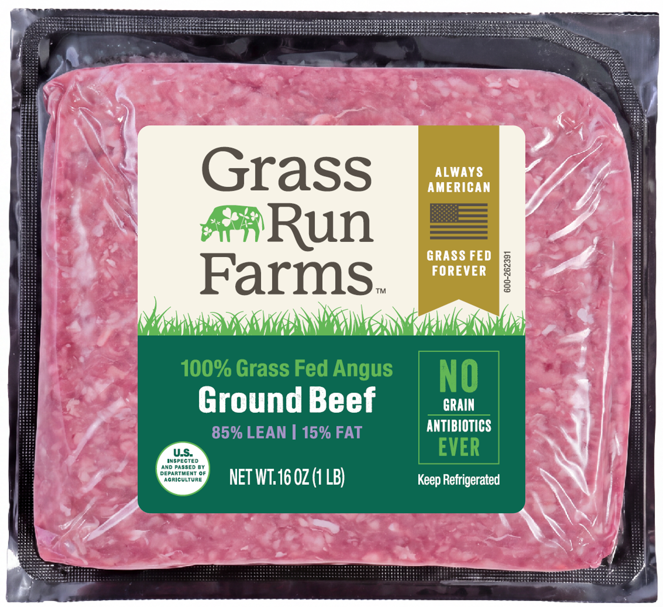 100% Grass Fed Ground Beef (85% Lean 15% Fat)