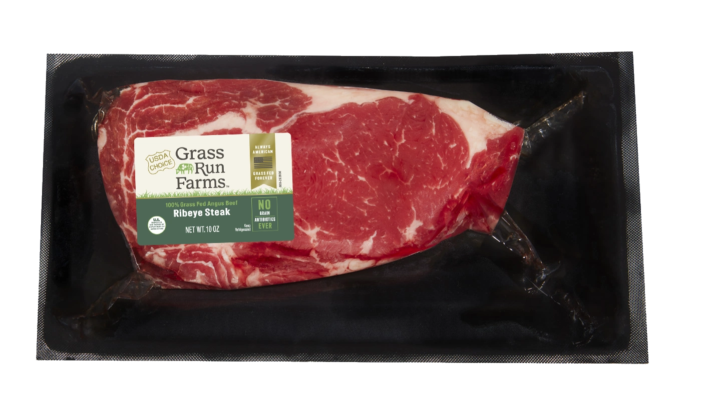 100% Grass Fed Angus Beef Ribeye Steak