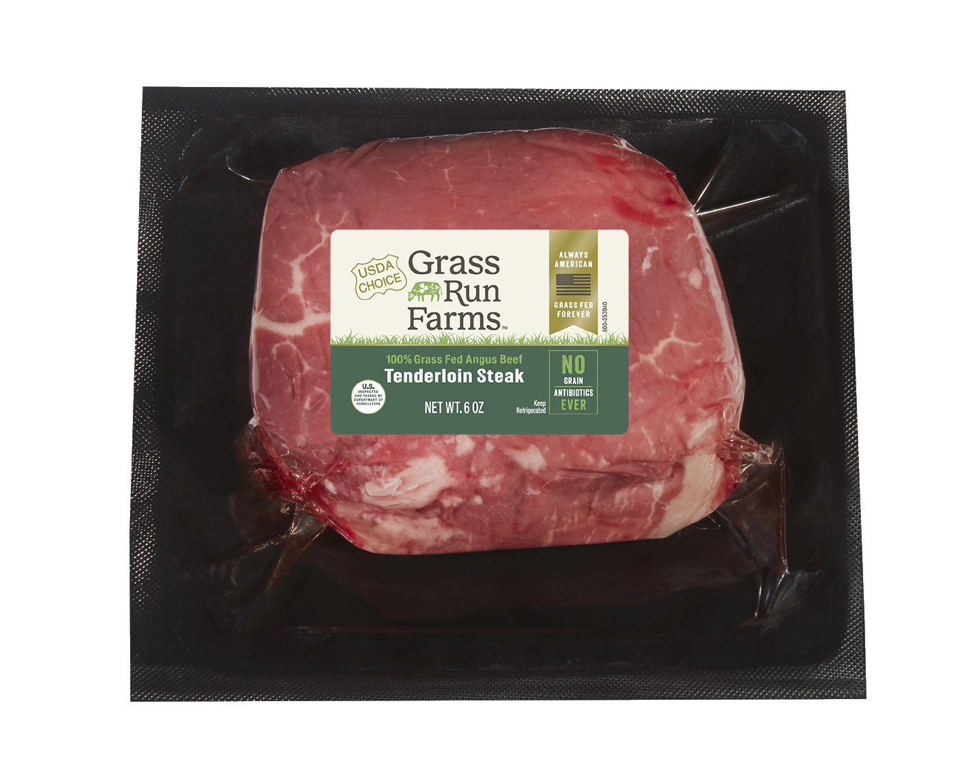 100% Grass Fed Angus Beef Tenderloin Steak