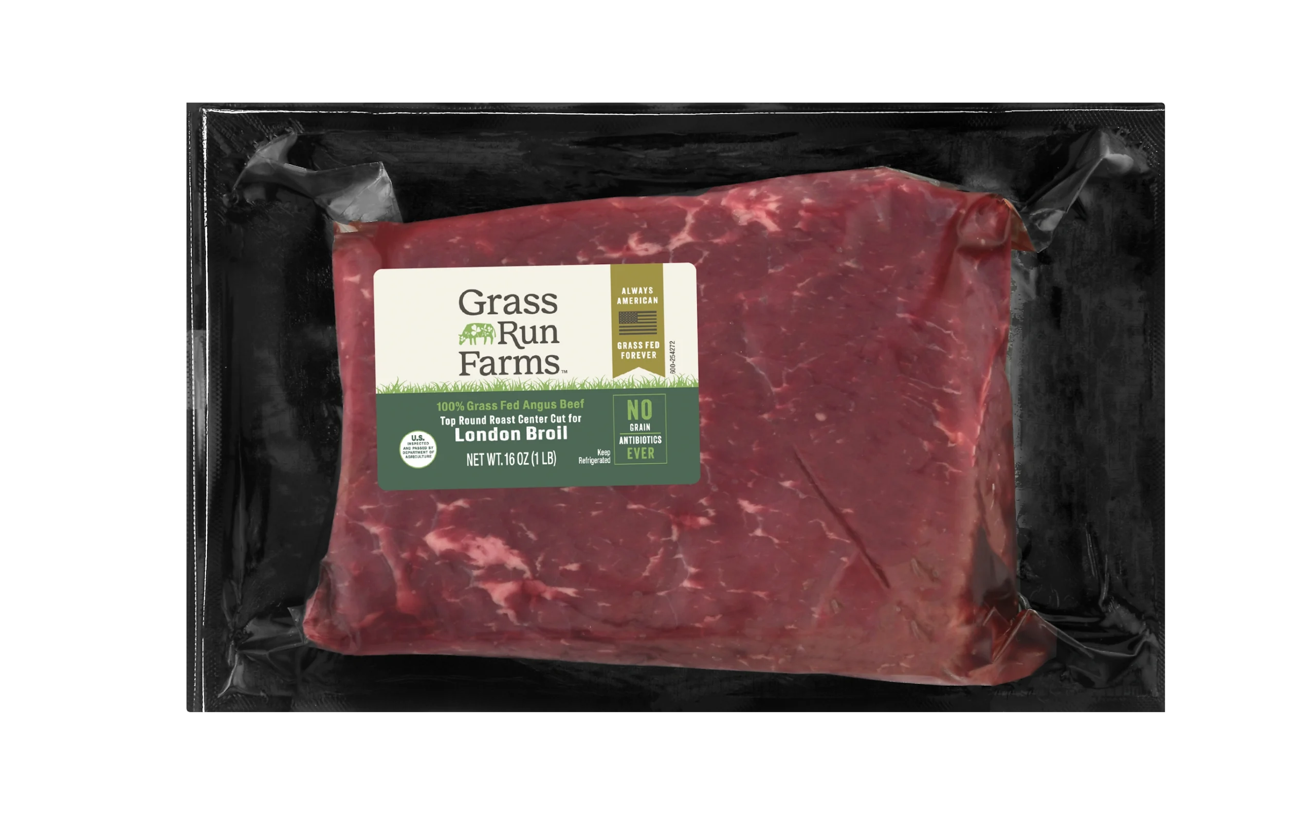 100% Grass Fed Angus Beef Top Round Steak for London Broil