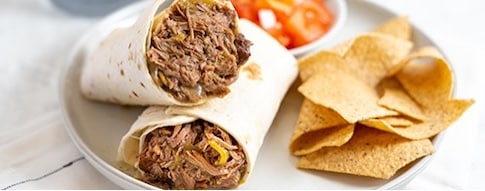 southwest beef burrito with green chiles