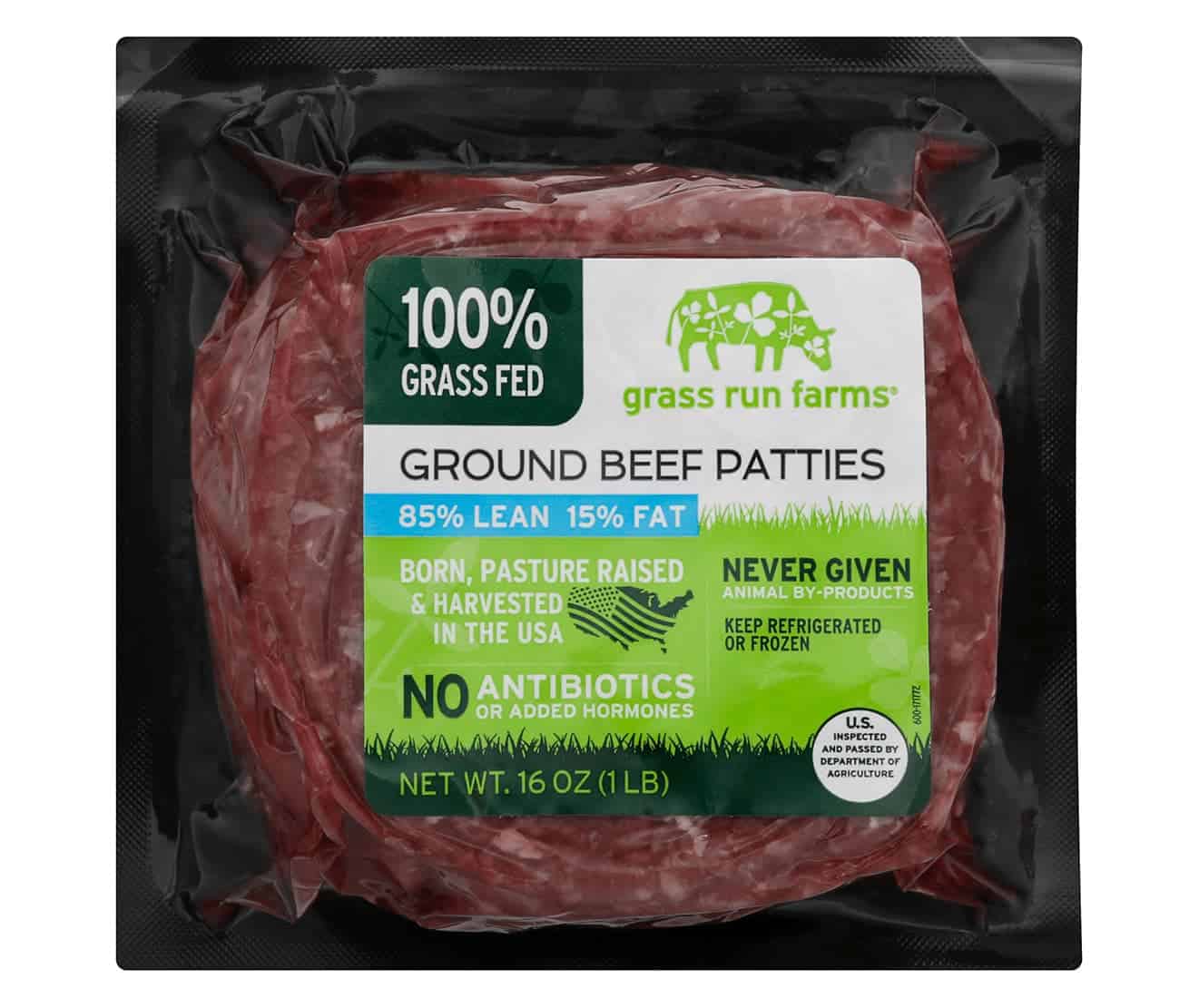 100% Grass Fed Ground Beef Patties (85% Lean 15% Fat)