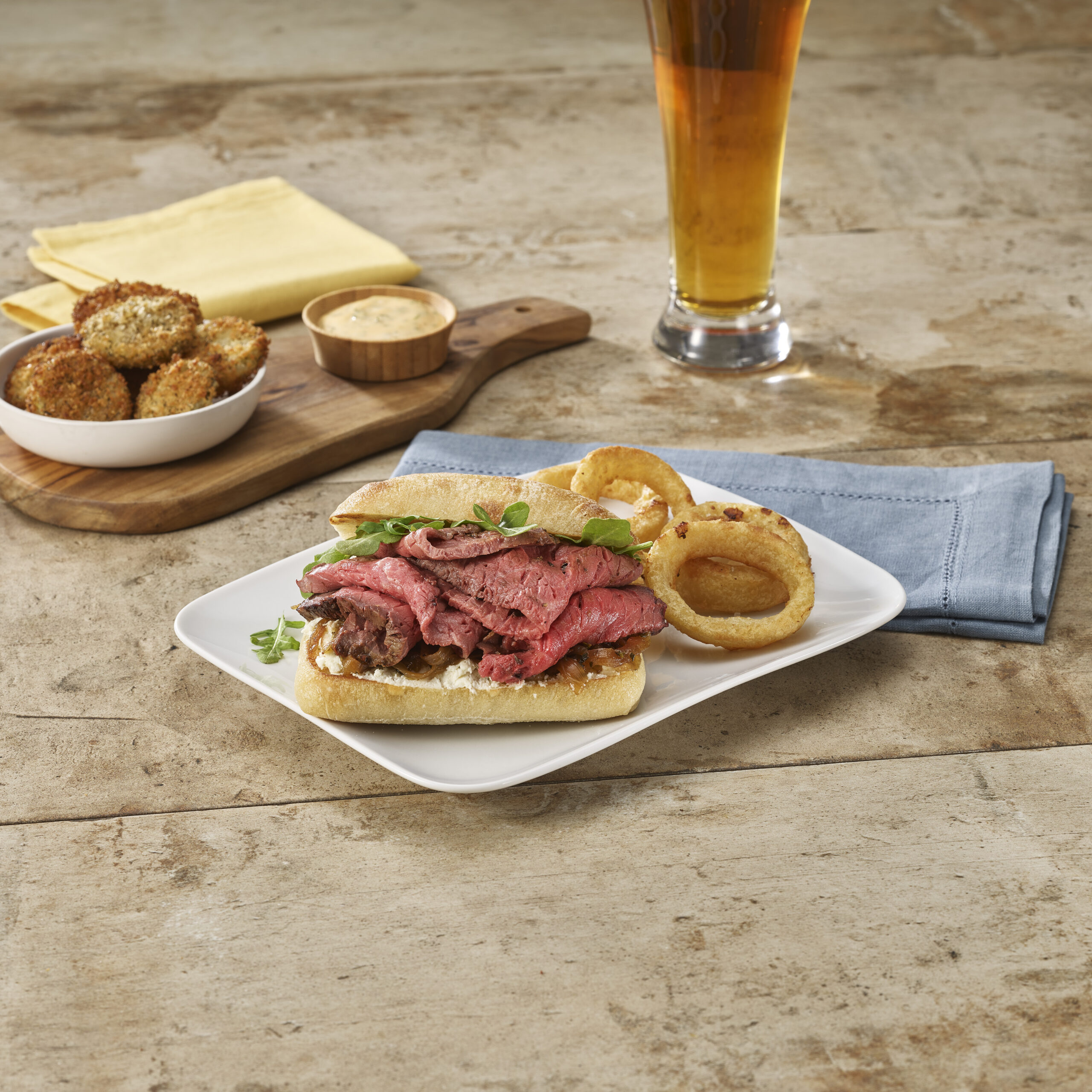 GRASS RUN FARMS INSIDE ROUND OPEN FACED SANDWICH