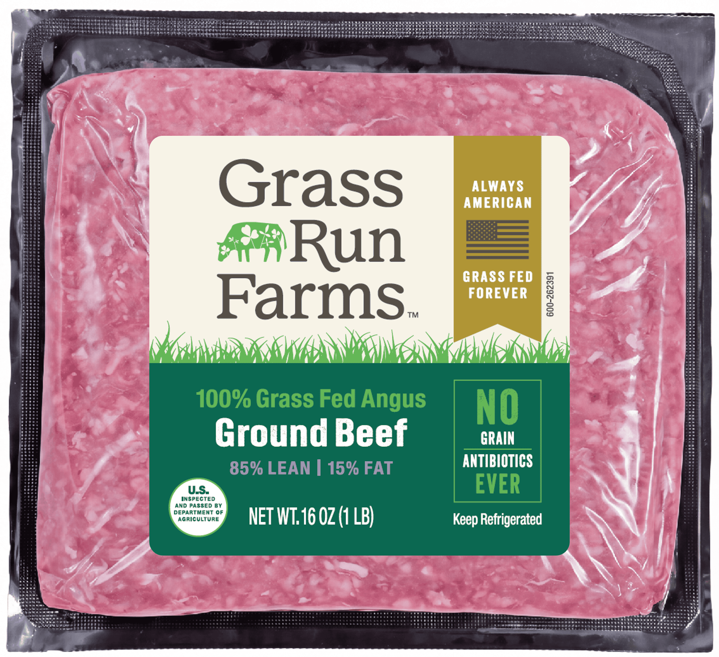100% Grass Fed Ground Beef (85% Lean 15% Fat)