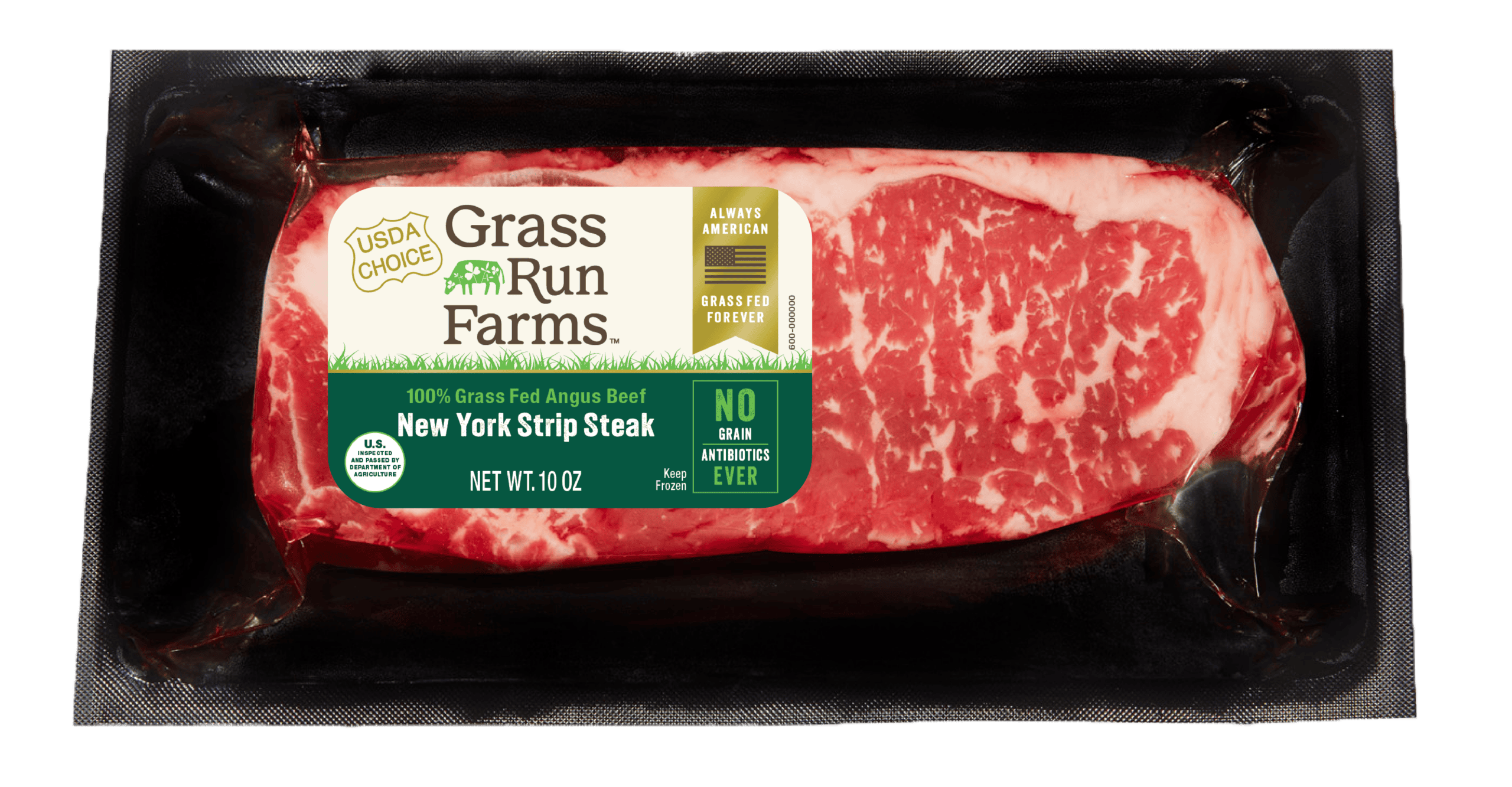 100% Grass Fed Angus Beef New York Strip Steak